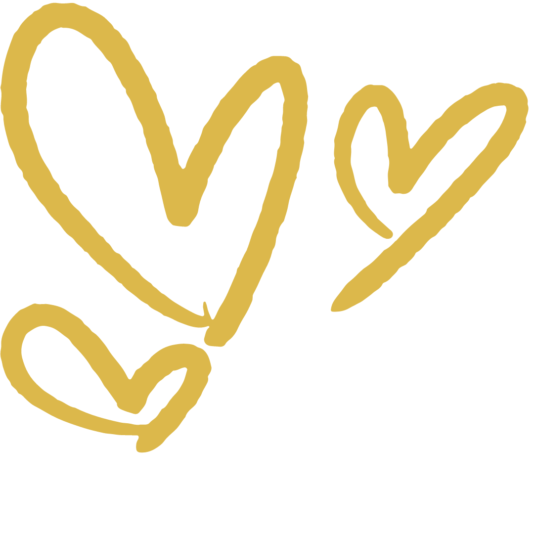 abstract gold hearts